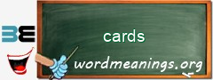 WordMeaning blackboard for cards